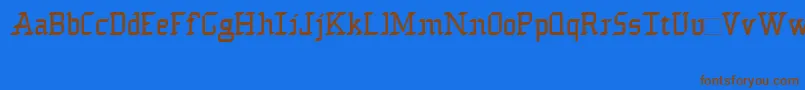 Coronationscot Font – Brown Fonts on Blue Background