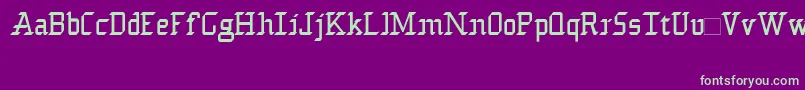 Шрифт Coronationscot – зелёные шрифты на фиолетовом фоне