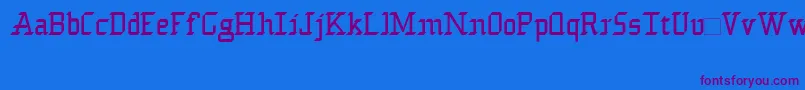 Coronationscot Font – Purple Fonts on Blue Background