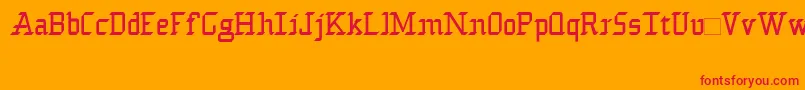 Coronationscot Font – Red Fonts on Orange Background