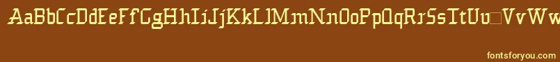 Coronationscot Font – Yellow Fonts on Brown Background
