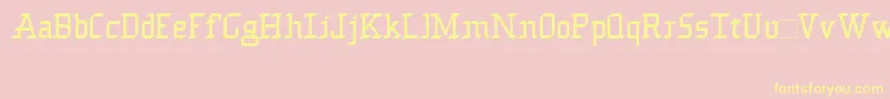 Coronationscot Font – Yellow Fonts on Pink Background