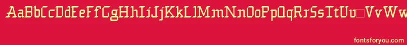 Coronationscot Font – Yellow Fonts on Red Background