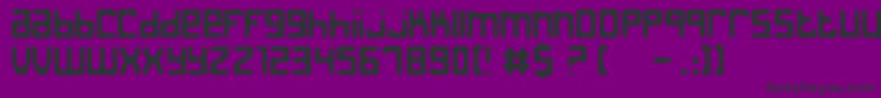 JedTheHumanoid-Schriftart – Schwarze Schriften auf violettem Hintergrund