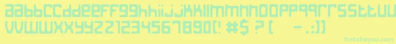 JedTheHumanoid Font – Green Fonts on Yellow Background