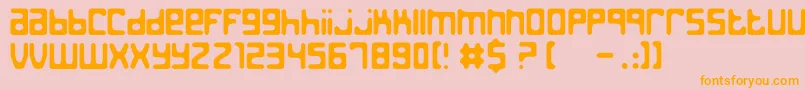 JedTheHumanoid Font – Orange Fonts on Pink Background