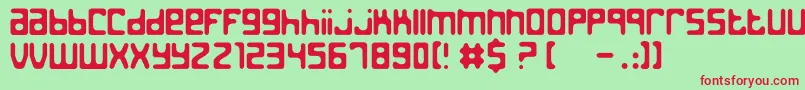 JedTheHumanoid Font – Red Fonts on Green Background