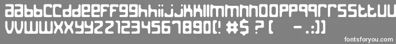 フォントJedTheHumanoid – 灰色の背景に白い文字