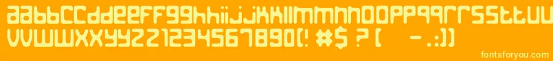 JedTheHumanoid Font – Yellow Fonts on Orange Background