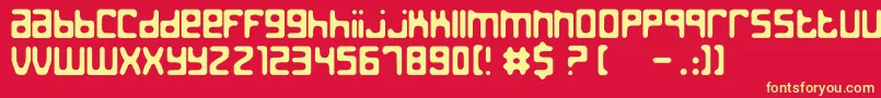 JedTheHumanoid Font – Yellow Fonts on Red Background