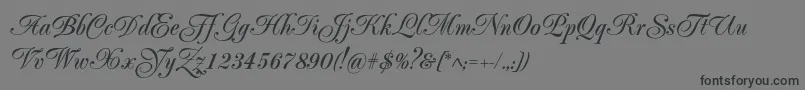 Popularscriptc Font – Black Fonts on Gray Background