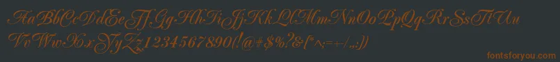 Popularscriptc Font – Brown Fonts on Black Background