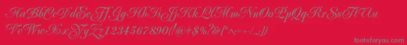 Popularscriptc Font – Gray Fonts on Red Background