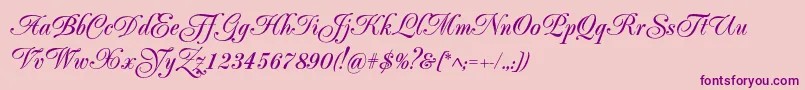 Popularscriptc Font – Purple Fonts on Pink Background