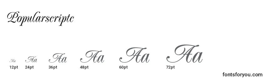 Popularscriptc Font Sizes