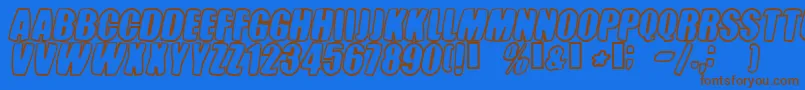 Weitere Informationen zur Tastc-Schriftart Tastc-Schriftart – Braune Schriften auf blauem Hintergrund