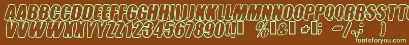 Tastc Font – Green Fonts on Brown Background