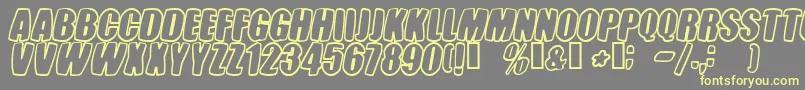 Шрифт Tastc – жёлтые шрифты на сером фоне