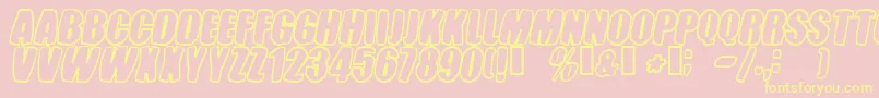 Tastc Font – Yellow Fonts on Pink Background