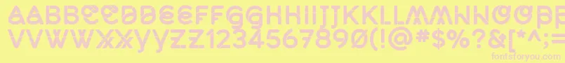 Шрифт MidcaseBoldsolid – розовые шрифты на жёлтом фоне