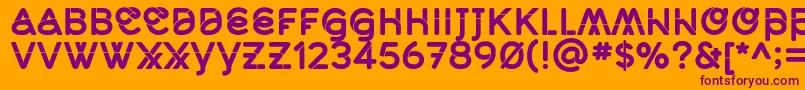 MidcaseBoldsolid Font – Purple Fonts on Orange Background