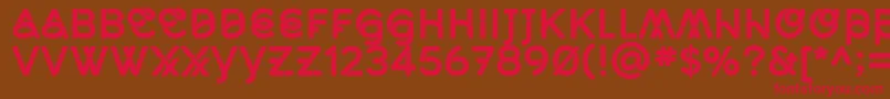 MidcaseBoldsolid Font – Red Fonts on Brown Background