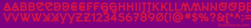 MidcaseBoldsolid Font – Red Fonts on Purple Background