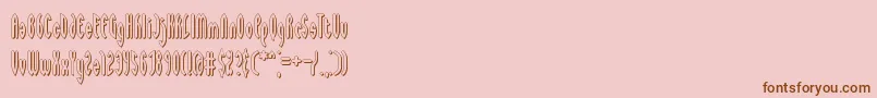 Waywards-fontti – ruskeat fontit vaaleanpunaisella taustalla