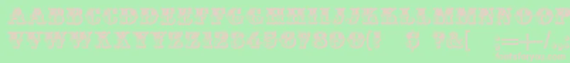 DsMoulinRougeDark Font – Pink Fonts on Green Background