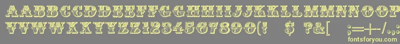 DsMoulinRougeDark Font – Yellow Fonts on Gray Background