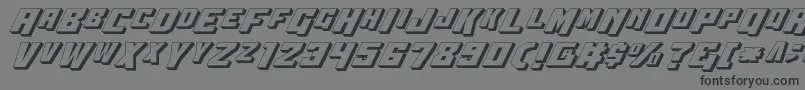 フォントWbv53D – 黒い文字の灰色の背景