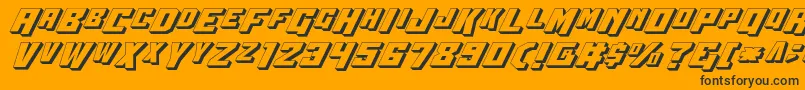 Wbv53D Font – Black Fonts on Orange Background