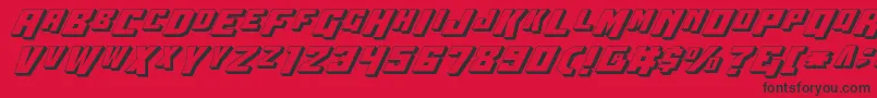 フォントWbv53D – 赤い背景に黒い文字