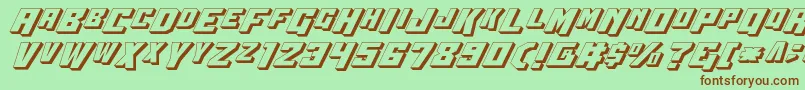 Wbv53D Font – Brown Fonts on Green Background