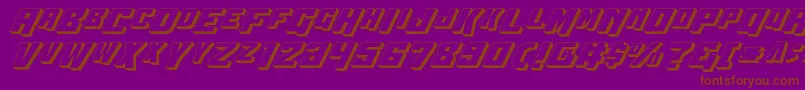 Wbv53D Font – Brown Fonts on Purple Background