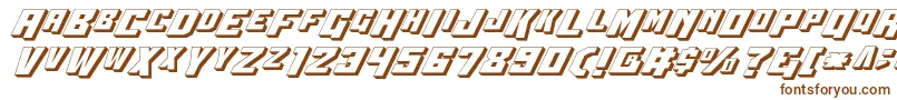 Wbv53D Font – Brown Fonts on White Background