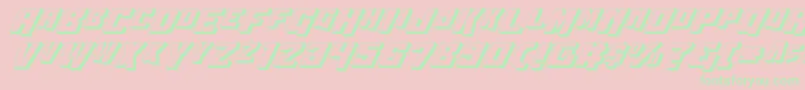 Wbv53D Font – Green Fonts on Pink Background