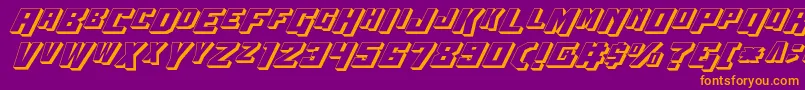 Wbv53D Font – Orange Fonts on Purple Background