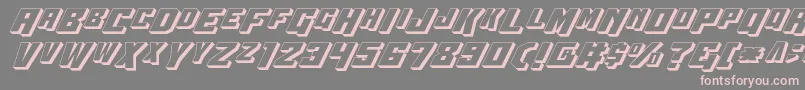 Wbv53D Font – Pink Fonts on Gray Background