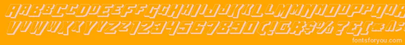 Wbv53D Font – Pink Fonts on Orange Background