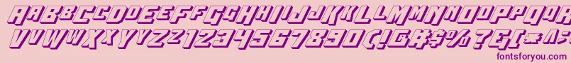 Wbv53D Font – Purple Fonts on Pink Background