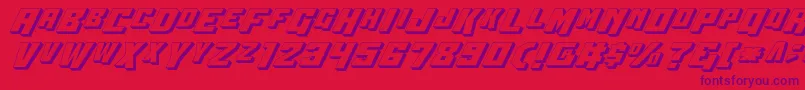 Wbv53D Font – Purple Fonts on Red Background