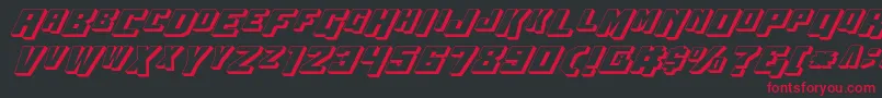 Wbv53D Font – Red Fonts on Black Background