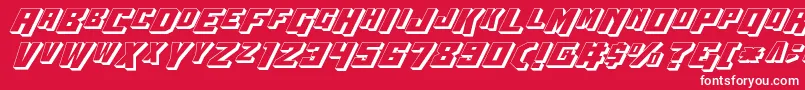 Wbv53D Font – White Fonts on Red Background