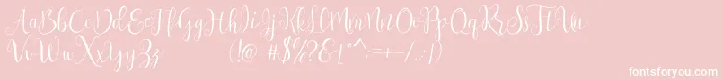 Lisbon Font – White Fonts on Pink Background