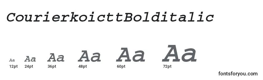 CourierkoicttBolditalic Font Sizes