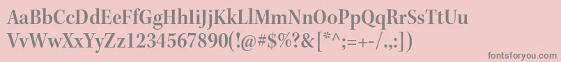 Police KeplerstdSemiboldscnsubh – polices grises sur fond rose