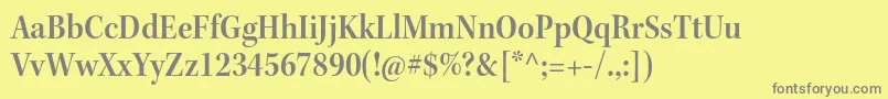 KeplerstdSemiboldscnsubh Font – Gray Fonts on Yellow Background