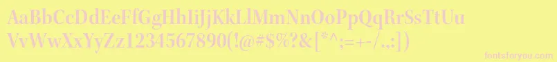 KeplerstdSemiboldscnsubh Font – Pink Fonts on Yellow Background