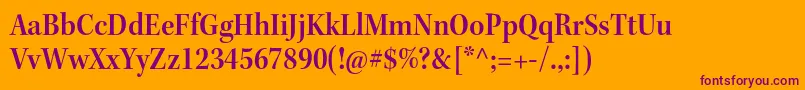 KeplerstdSemiboldscnsubh Font – Purple Fonts on Orange Background